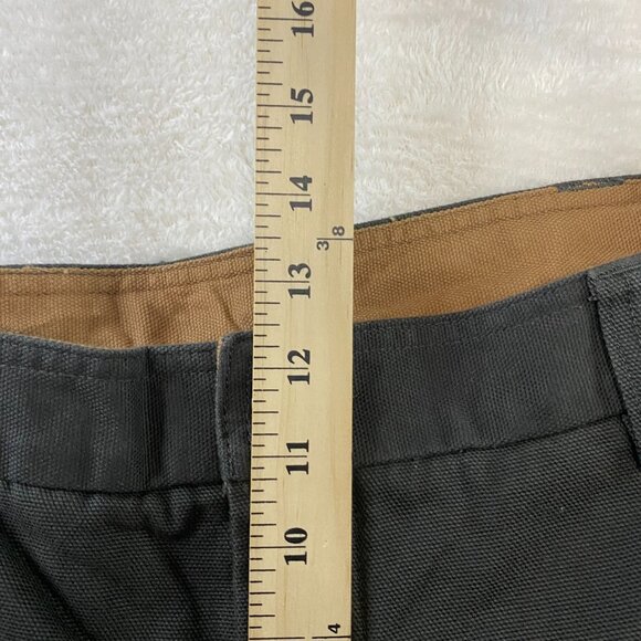 Duluth Trading Fire Hose Fleece-Lined Cargo Pants Size 44x30 Gray Heavy Canvas - Picture 11 of 11